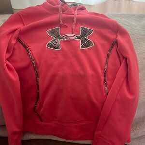 Pink under armour hoodie